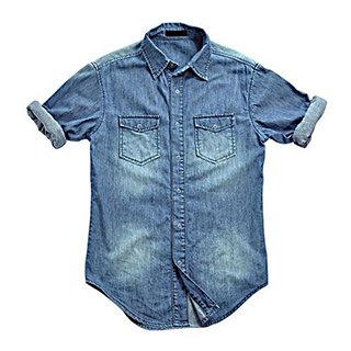 Image of cotton blue shirt