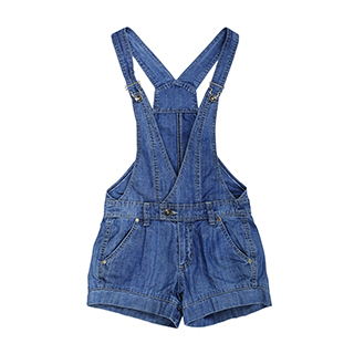 Image of demin overall shorts