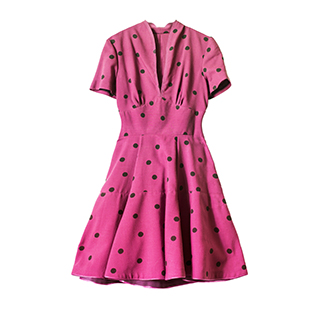 Image of pink dotted dress